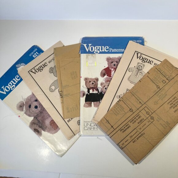 Vogue 621 & 622 Linda Carr 15" Baby Bears and Baby Bear Clothes Patterns  Uncut - Picture 10 of 10
